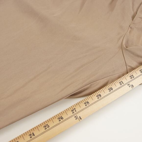 Reformation Tencel Mason Wide Leg Pleated Tan Camel Pants Womens Sz 8 - Picture 7 of 12